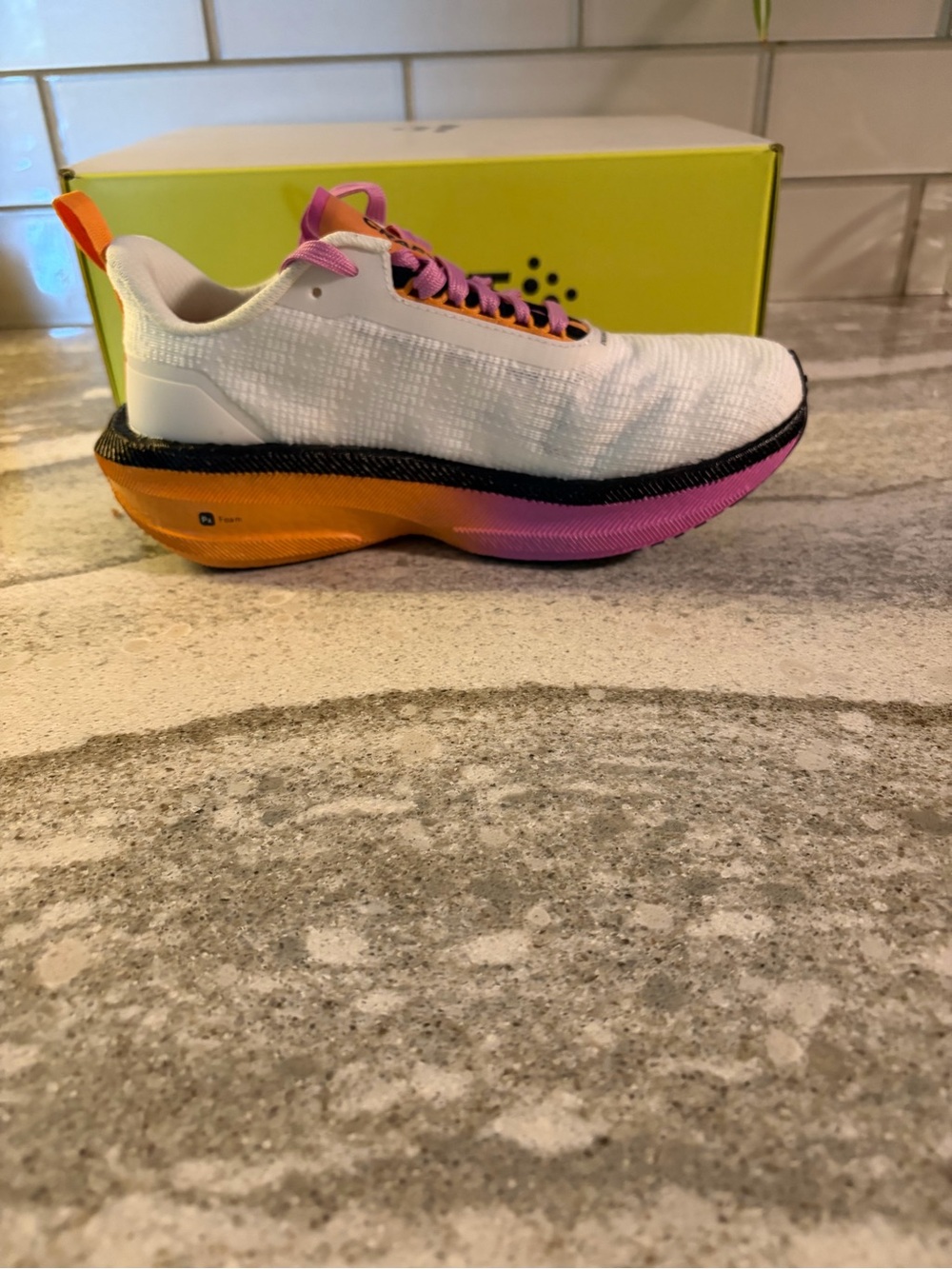 Craft Endurance 2 White Running Shoe with Pink & Orange Accents